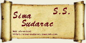Sima Sudarac vizit kartica
